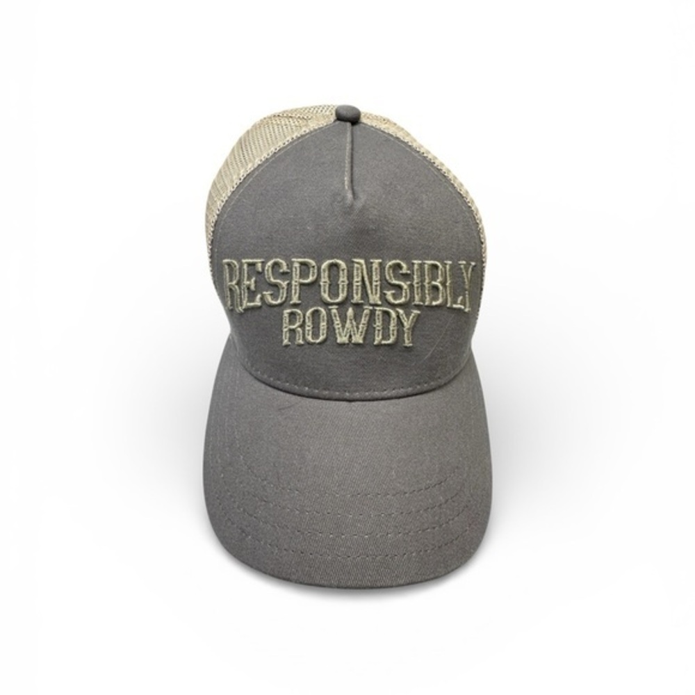 Responsibly Rowdy Gray Adjustable Cap
